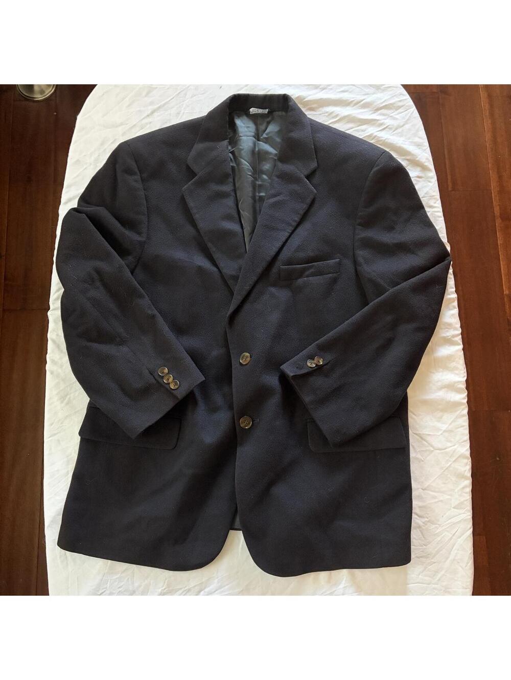 Black Suit Jacket Cashmere Vintage Size L Lord & Taylor
